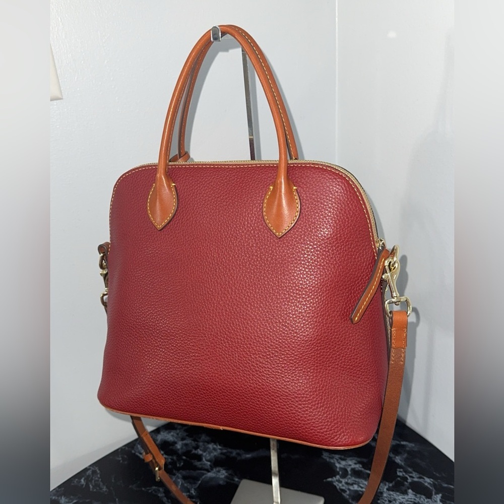 DOONEY & BOURKE Pebble Grain Domed Satchel Handbag Genuine Italian Leather NWT - Picture 8 of 13